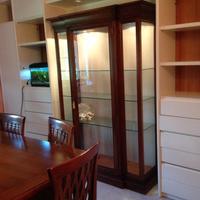 Vetrina Argentiera in Noce Nazionale