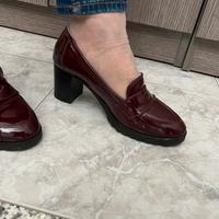 Scarpa donna vernice borgogna