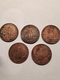 Monete rame 2 centesimi Vittorio Emanuele III