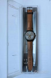 OROLOGIO SWATCH CHRONO ANNI 90 PELLE