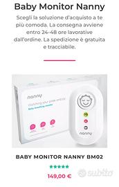 Baby monitor Nanny monitoraggio respiro neonato