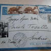 Busta Aerea ERITREA 1936 - Asmara per Sondrio - PR