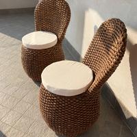 2 Sedie in foglie di banano