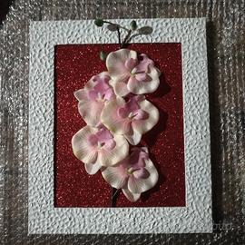 quadro con fiori finti