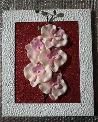 quadro con fiori finti