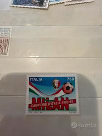 Francobollo milan campione italia