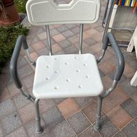 Sedia per bagno/doccia con schienale