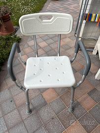 Sedia per bagno/doccia con schienale