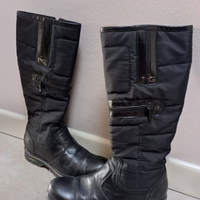 Stivale nero in pelle tg 37