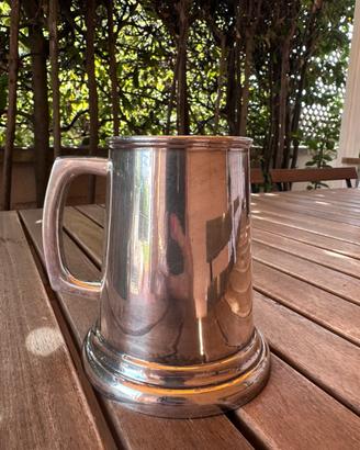 Boccale birra argento massiccio 925 sterling