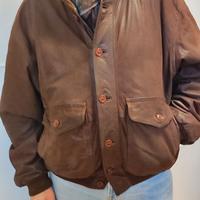 Giaccone bomber vintage pelle Tincati/Basso