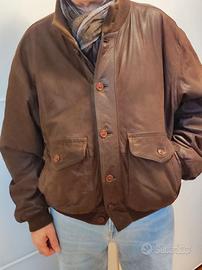 Giaccone bomber vintage pelle Tincati/Basso