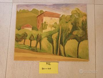 Pitture a olio su tavola, senza cornice