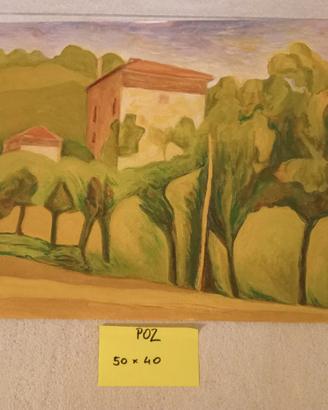 Pitture a olio su tavola, senza cornice