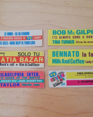 Etichette vintage jukebox disco vinile anni 70