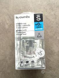 Biberon vetro Suavinex 120ml regola-flusso NUOVO