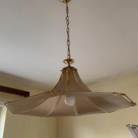 Lampadario a campana in vetro