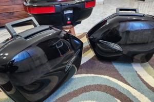 Tris di valigie nere originali Honda VFR 800 VTEC