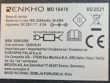 Aspirapolvere ENKHO mod. MD18418