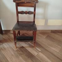 Inginocchiatoio antico in legno