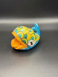Pesce in ceramica dipinto a mano - Orvieto