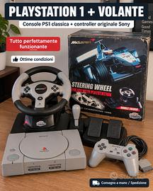 console PlayStation 1 + volante con scatola ps1 