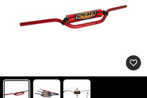 Manubrio PBR ergal rosso cod. 1801 preforato