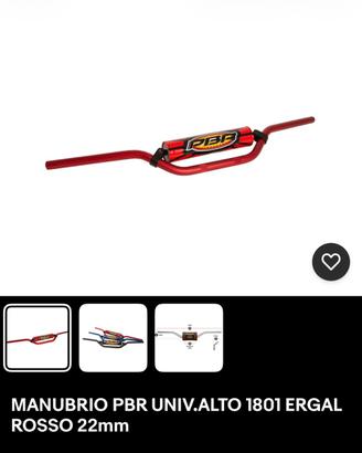 Manubrio PBR ergal rosso cod. 1801 preforato