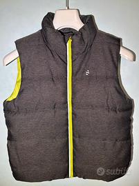 H&M Gilet Ragazzo Grigio con Zip Gialla