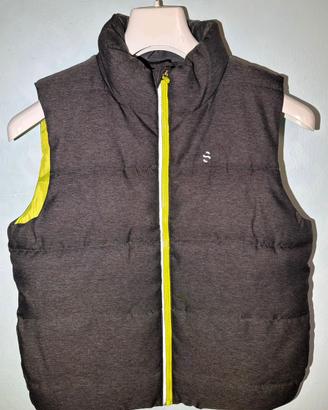 H&M Gilet Ragazzo Grigio con Zip Gialla