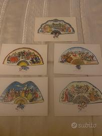 Cartoline stampate d’epoca serie Ventagli