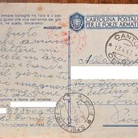 cartolina franchigia militare
