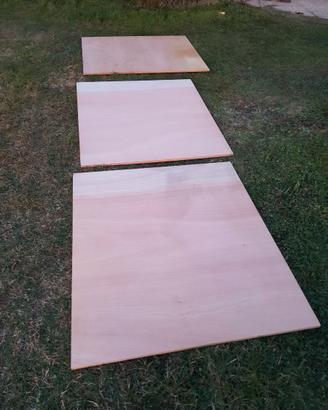 3 pannelli in compensato marino di okumé