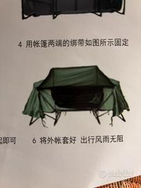 Tenda pieghevole rialzata