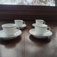 Tazzine caffè Antico Doccia con filo d'oro Ginori