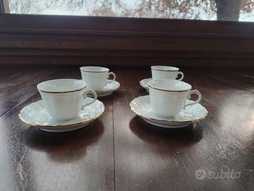 Tazzine caffè Antico Doccia con filo d'oro Ginori