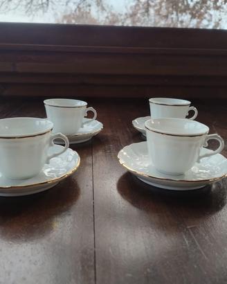 Tazzine caffè Antico Doccia con filo d'oro Ginori