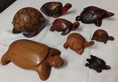 TARTARUGHE IN LEGNO E COCCO