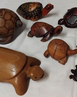 TARTARUGHE IN LEGNO E COCCO