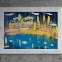 Quadro arte astratta su legno