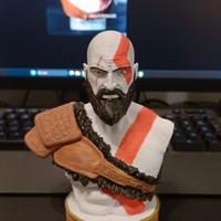 Busto Kratos - God Of War dipinto a mano - 15cm 