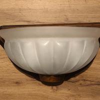 Plafoniera legno e vetro