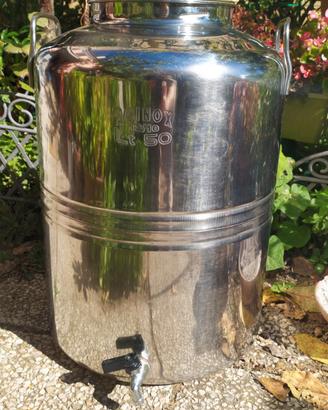 fusto olio acciaio inox 50 litri