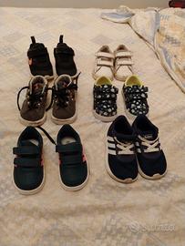 Lotto 6 scarpe bambina neonato baby Nike Adidas