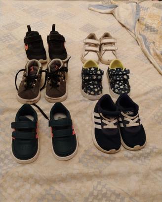 Lotto 6 scarpe bambina neonato baby Nike Adidas