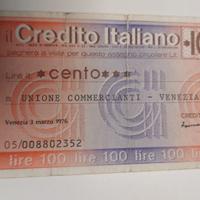 Miniassegno Credito Italiano