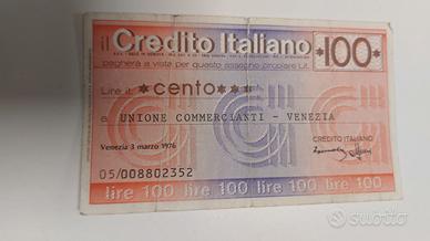 Miniassegno Credito Italiano