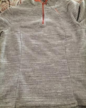 decathlon felpa donna collo alto con zip materiali