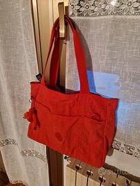 borsa rossa + portafoglio marca kipling 