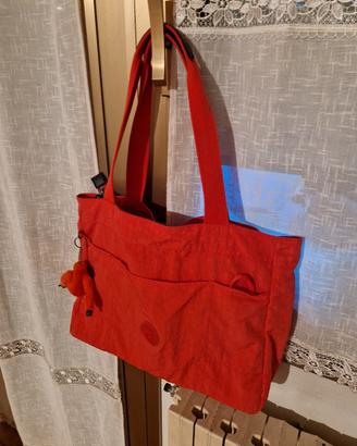 borsa rossa + portafoglio marca kipling 